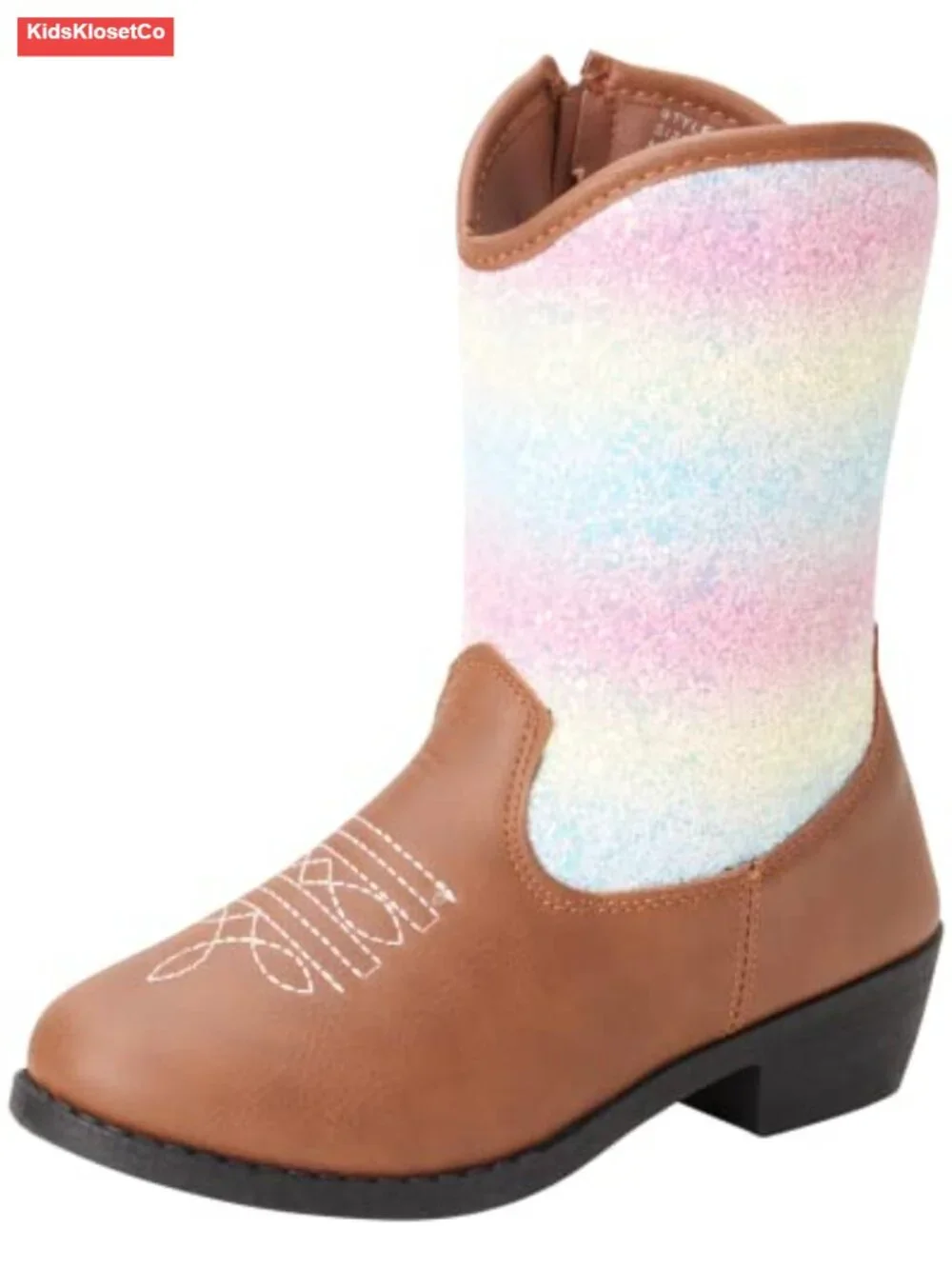 Toddler Girls' Western Cowboy Boots - Faux Leather Booties